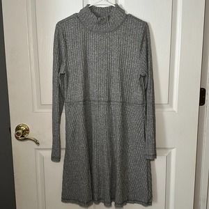 Cato Est 1946 Gray Long Sleeve Sweater Pockets Dress‎ Large